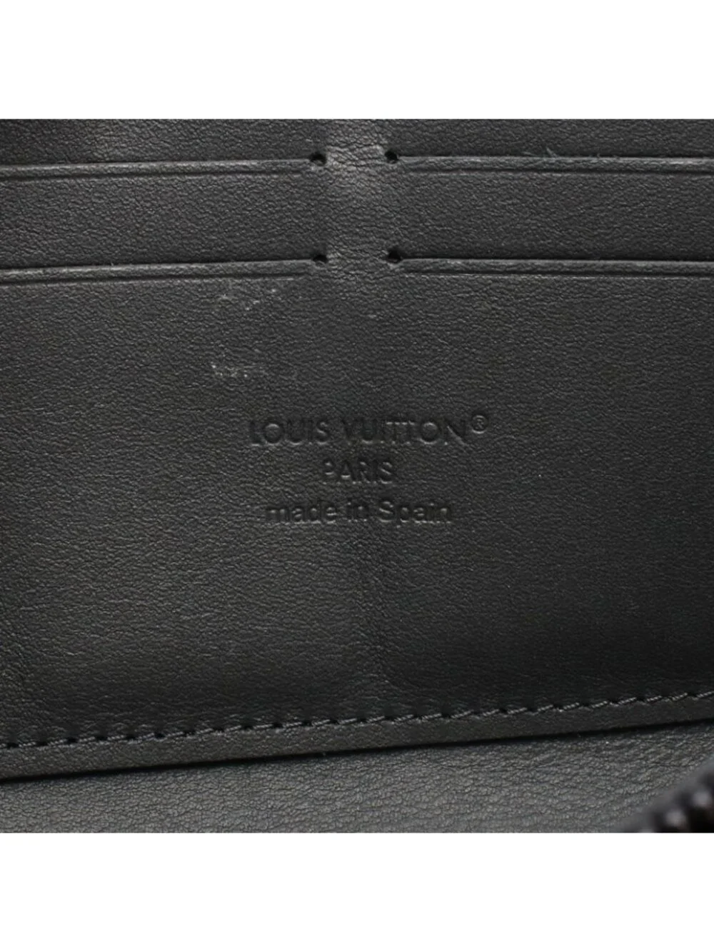 Louis Vuitton Round Wallet Zippy Horizontal Noir Leather